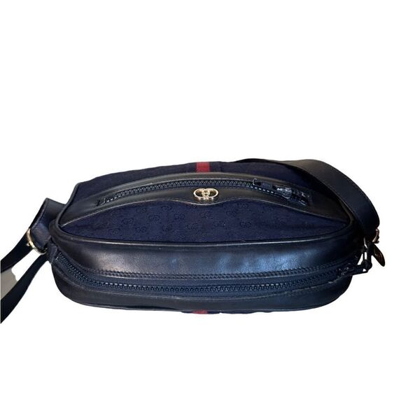 Gucci navy Gg canvas web shoulder bag - Picture 3 of 13
